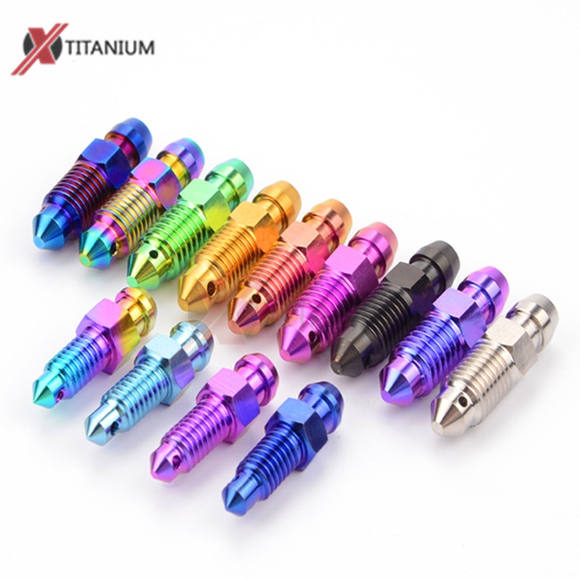 Titanium Alloy Brake Caliper Banjo Bolt Bleed Nipple Screws